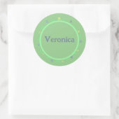 Sticker Rond Très beau vert (Sac)
