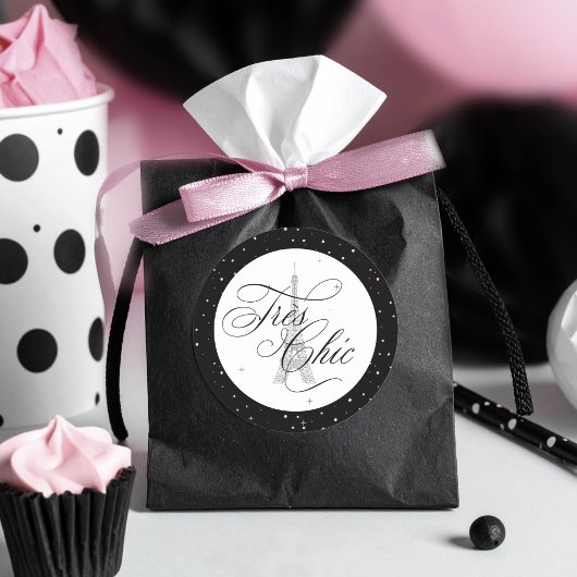 Sticker Rond Très Chic Paris Pois ID1162