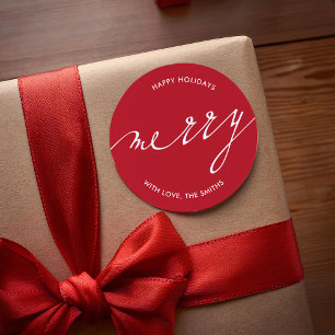 Sticker Rond Très Joyeux Noël