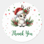 Sticker Rond Très merveilleux temps noël merci (Devant)