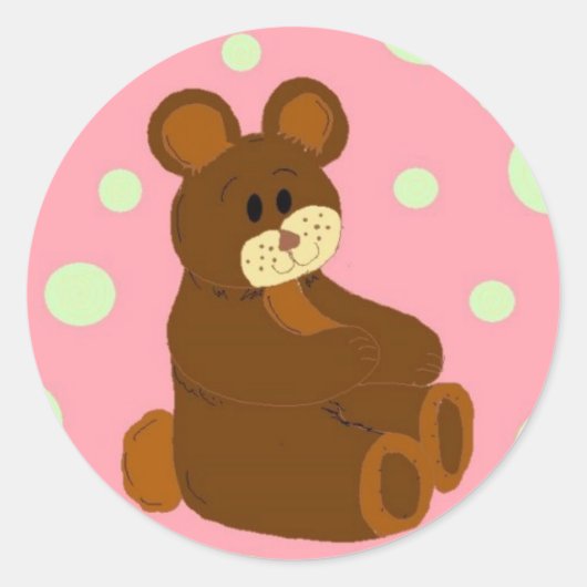 Sticker Rond Très mignon (Devant)