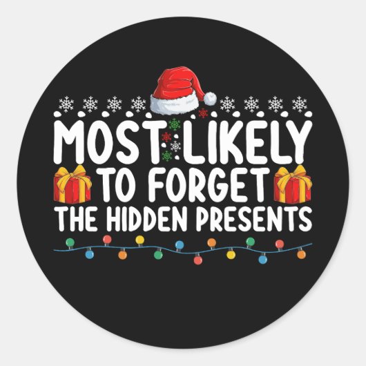 Sticker Rond Très Probable D'Oublier Les Présents Cachés Christ (Devant)