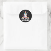 Sticker Rond Très Rare Sensibilisation Aux Maladies T Chemise U (Sac)