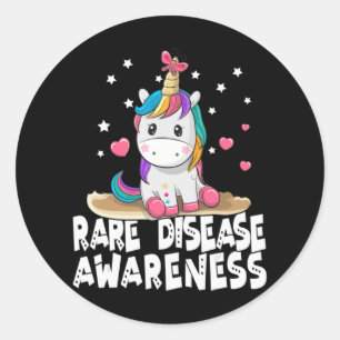 Sticker Rond Très Rare Sensibilisation Aux Maladies T Chemise U