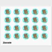 Sticker Rond Trésor (Feuille)