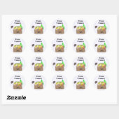 Sticker Rond Trésor de pirate (Feuille)
