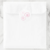 Sticker Rond Tri-couleur rose spirale de vie (Sac)
