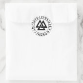 sticker rond Tri-Triangle Rune Shield (Tas)