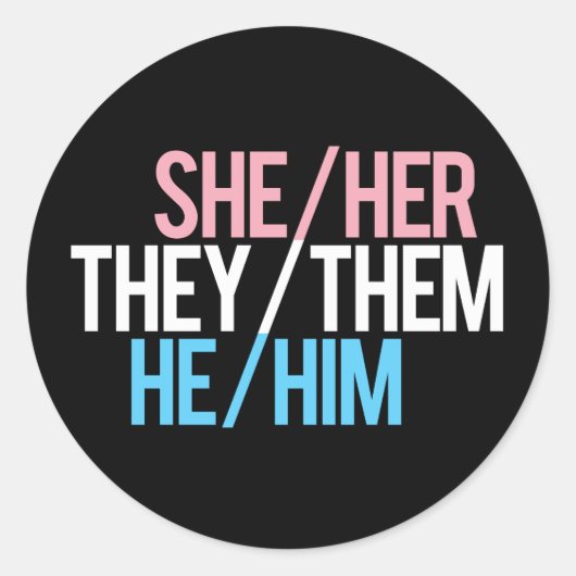 Sticker Rond Triade Pronoun, Tour (Devant)