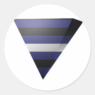 STICKER ROND TRIANGLE 3D FIERTE EN CUIR