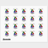 Sticker Rond Triangle de Penrose - Rien n'est impossible (Feuille)