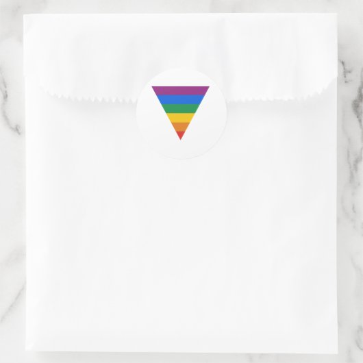 Sticker Rond Triangle gay pride (Sac)