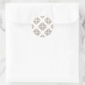 Sticker Rond Triangle Motif tendance beige (Sac)