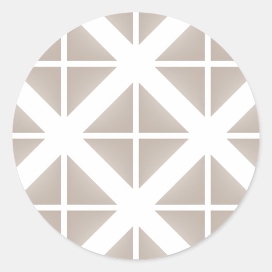 Sticker Rond Triangle Motif tendance beige (Devant)