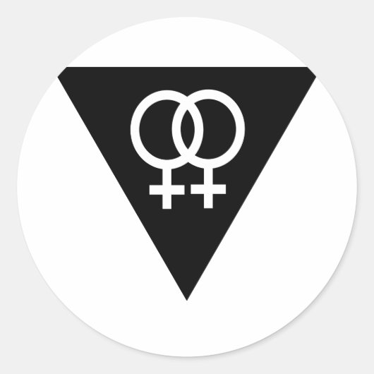 Sticker Rond Triangle noir (Devant)