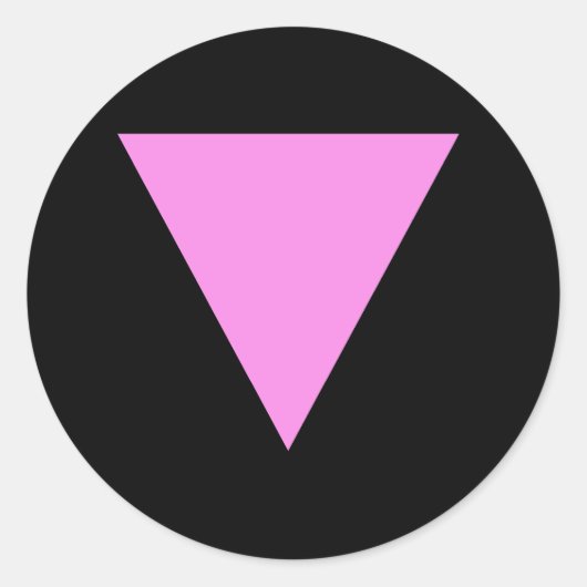 Sticker Rond Triangle rose (Devant)