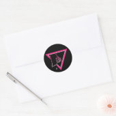 Sticker Rond triangle rose rhode island (Enveloppe)