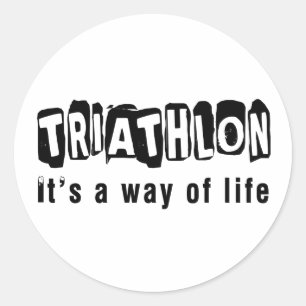 Sticker Rond Triathlon c'est un mode de vie