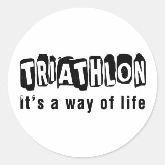 Sticker Rond Triathlon C'est un mode de vie