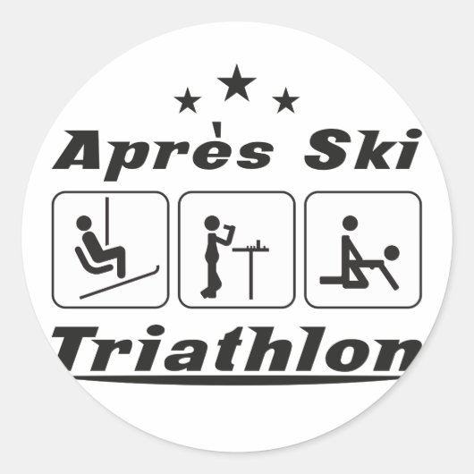 Sticker Rond Triathlon de ski Apres (Devant)