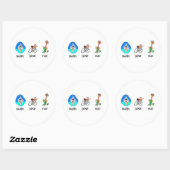 Sticker Rond Triathlon drôle (Feuille)