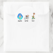 Sticker Rond Triathlon drôle (Sac)