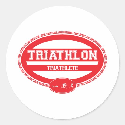 Sticker Rond Triathlon Oval (Devant)
