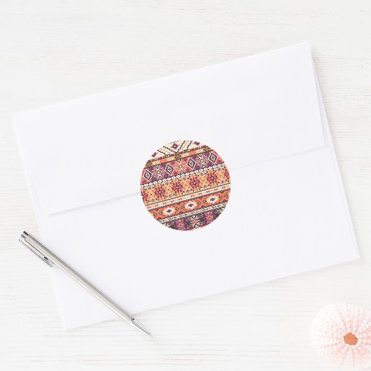 Sticker Rond Tribal Aztec