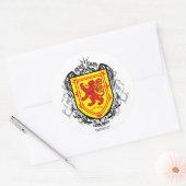 Sticker Rond Tribal de Lion Rampant (Enveloppe)