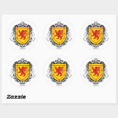 Sticker Rond Tribal de Lion Rampant (Feuille)