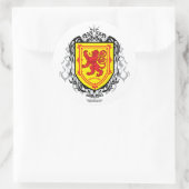 Sticker Rond Tribal de Lion Rampant (Sac)