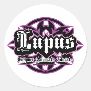 Sticker Rond Tribal de lupus