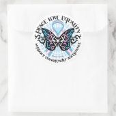 Sticker Rond Tribal de papillon de transsexuel (Sac)