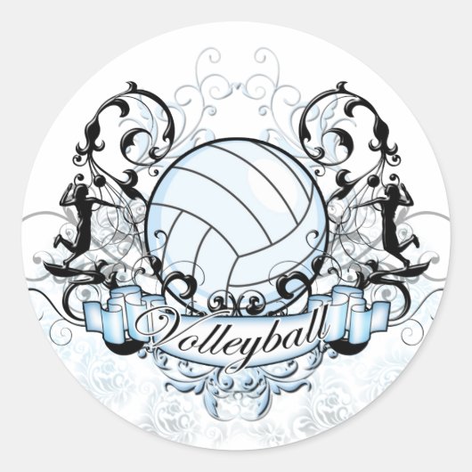 Sticker Rond Tribal de volleyball (Devant)