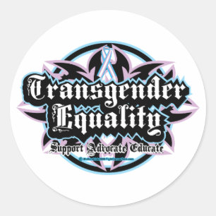 Sticker Rond Tribal d'égalité de transsexuel