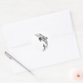 Sticker Rond Tribal Dolphin (Enveloppe)