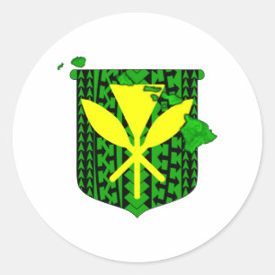 Sticker Rond Tribal insulaire Kanaka Maoli