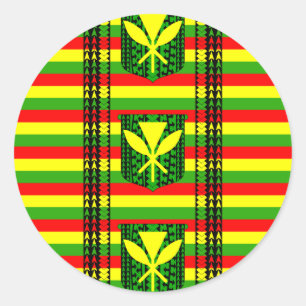 Sticker Rond Tribal Kanakan Maoli