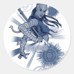 Sticker Rond Tribu 10 d'indigo