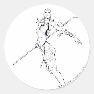 Sticker Rond Tribu 8 d'indigo