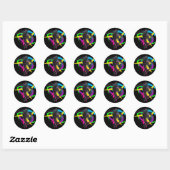 Sticker Rond Trick de snowboard (Feuille)