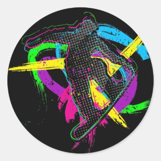 Sticker Rond Trick de snowboard