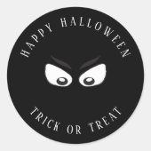 Sticker Rond Trick Halloween Ou Traiter Éffrayant Ghost Cute Fa (Devant)