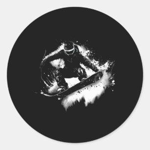 Sticker Rond Trick Jump Nez Grab Snowboard