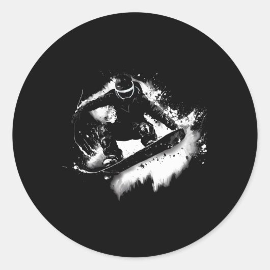 Sticker Rond Trick Jump Nez Grab Snowboard (Devant)