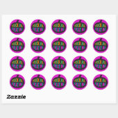 Sticker Rond Trick Me Traite, Halloween Multi-Couleur (Feuille)