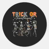 Sticker Rond Trick Or Pt Physical Therapy Therast Halloween (Devant)
