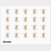 Sticker Rond Trick or Treat Cookie Jack O Lantern Rustique (Feuille)