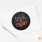 Sticker Rond Trick or Treat Funny Halloween (Enveloppe)
