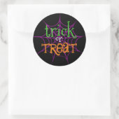 Sticker Rond Trick or Treat Funny Halloween (Sac)